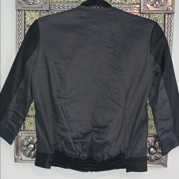 Helmut Lang Linen and Leather Blazer Jacket - Picture 8 of 15